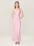 Iris Jacquard Dress in Bleached Mauve