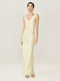 Iris Jacquard Dress in Double Cream
