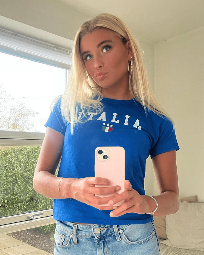 ITALIA, BABY TEE - BLUE