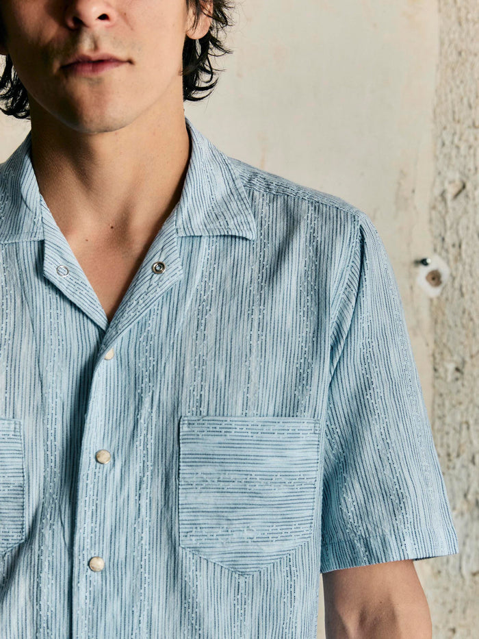 Gray i+w x richter goods hanten weave pearl snap