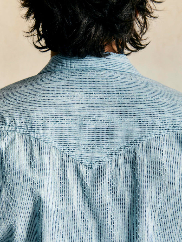 Gray i+w x richter goods hanten weave pearl snap