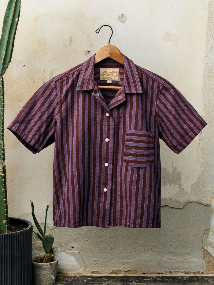 Dark Slate Gray i+w x richter goods itajime stripe pearl snap
