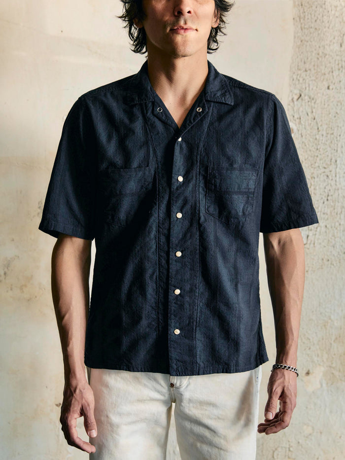 Gray i+w x richter goods tonal striped pearl snap