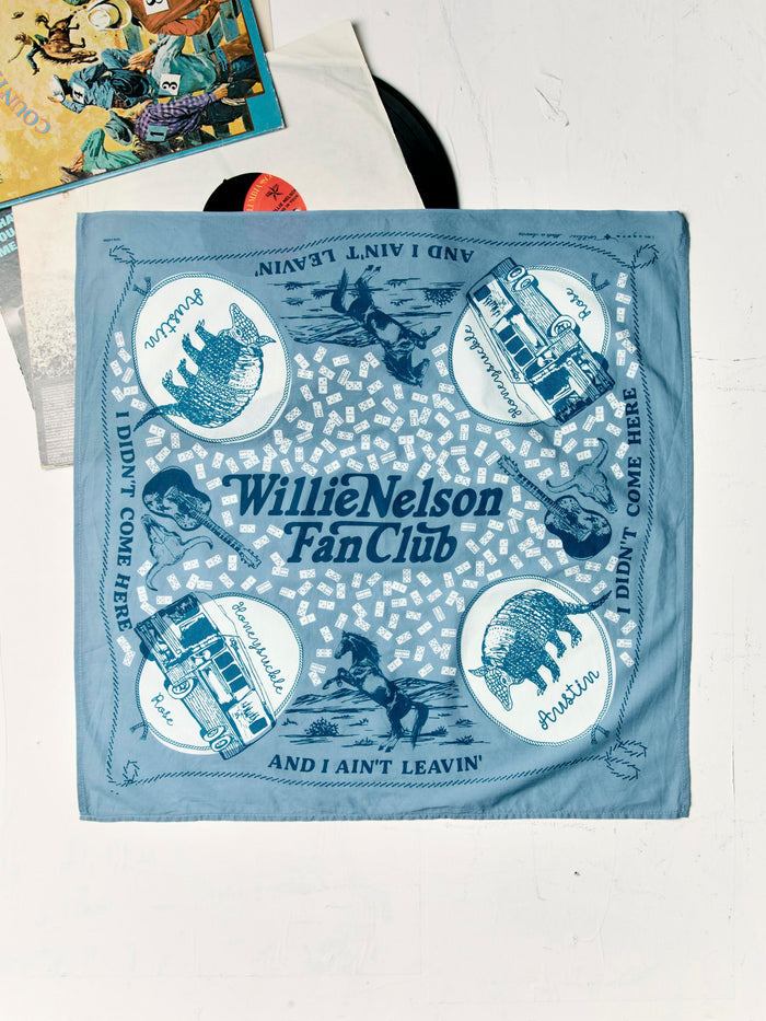 Beige i+w x willie nelson "fan club" bandana