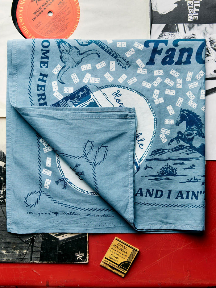 Light Slate Gray i+w x willie nelson "fan club" bandana