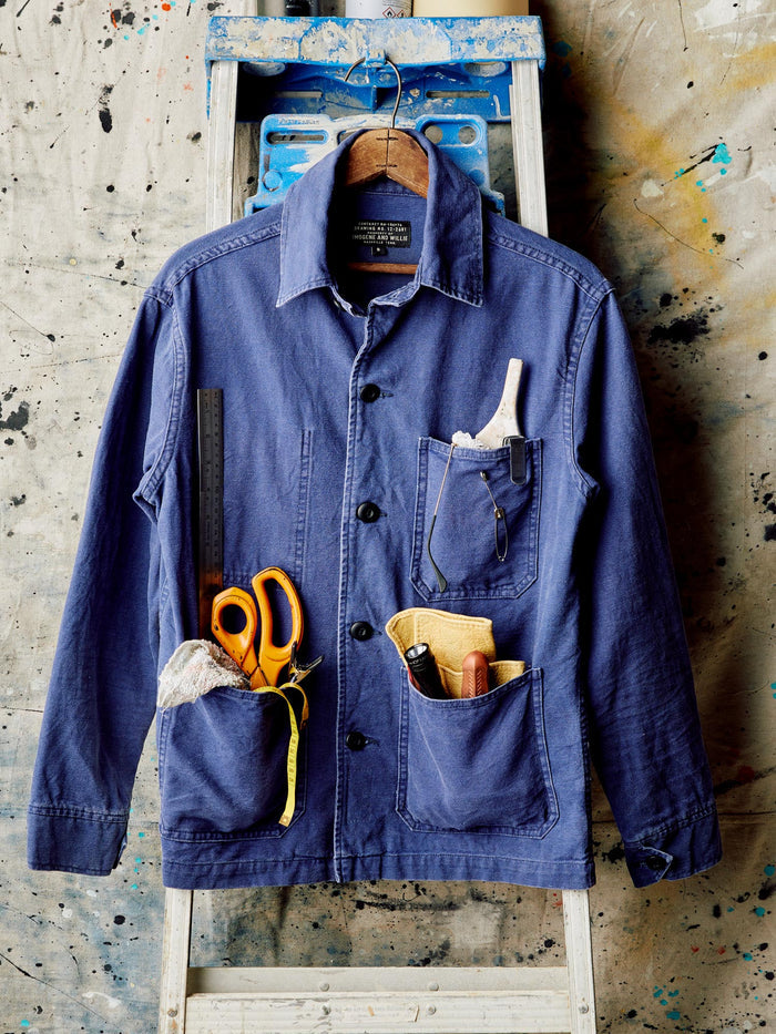 Light Gray jack jacket french blue