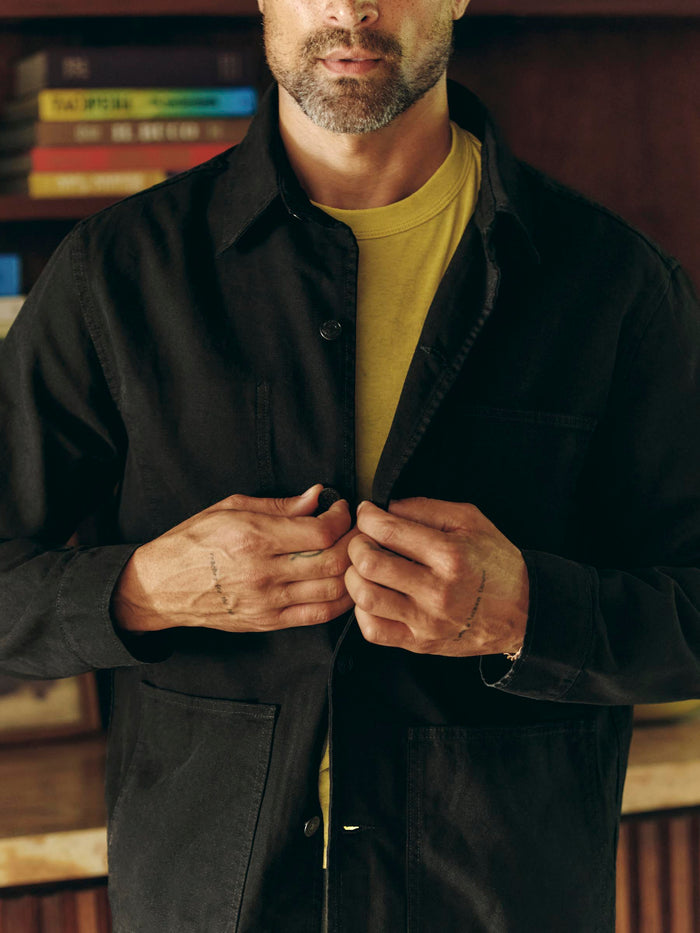 Black jack jacket in overdyed slate