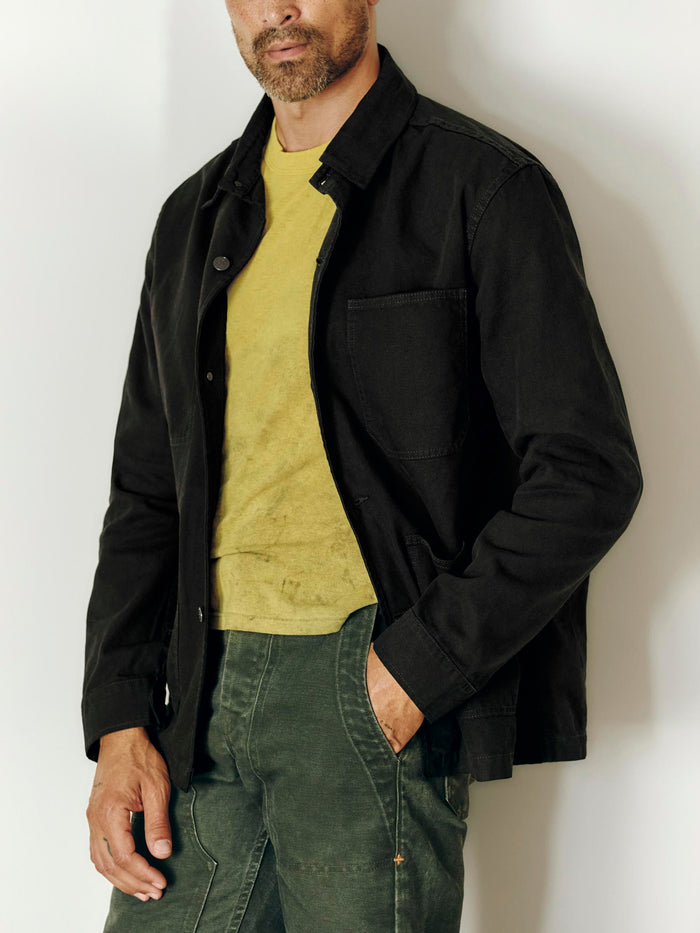Black jack jacket in overdyed slate