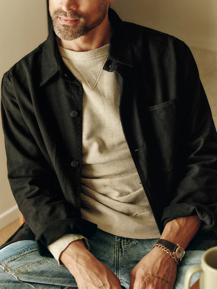 Black jack jacket in overdyed slate