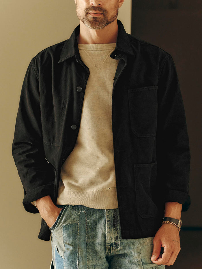Black jack jacket in overdyed slate