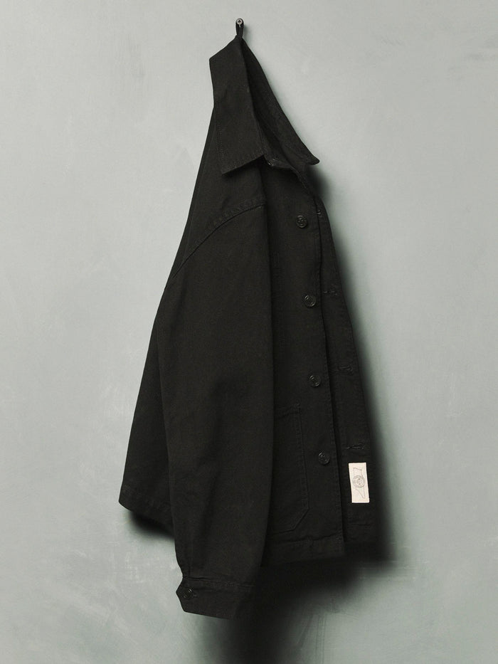 Gray jack jacket in overdyed slate