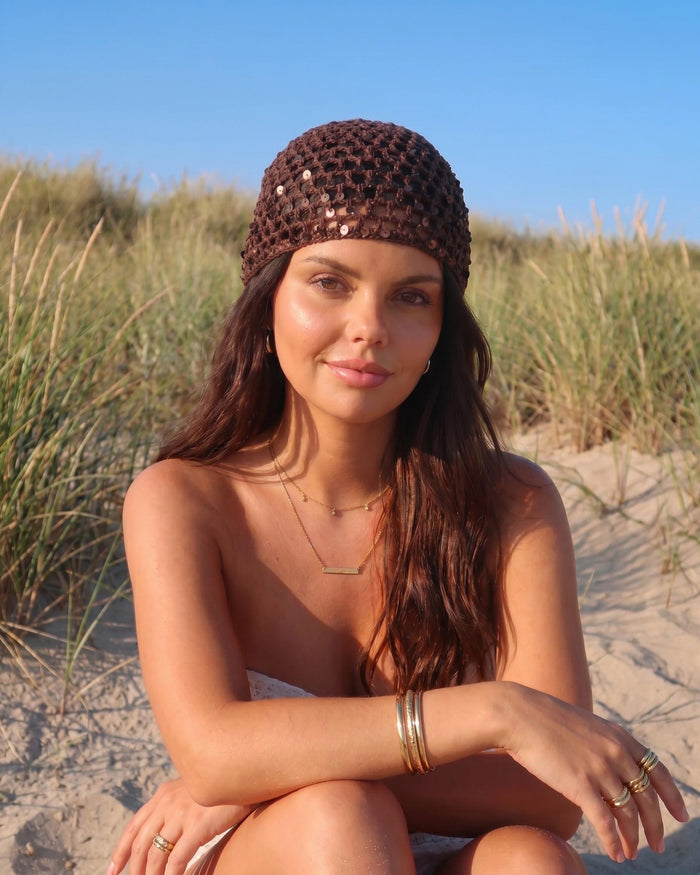 JANNY CROCHET HAT - HOT FUDGE [AI]