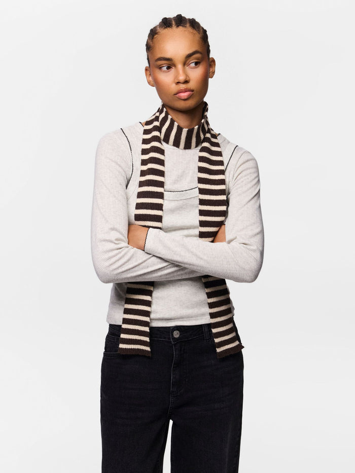 JAYA SMALT TØRKLÆDE - HOT FUDGE / WHITECAP GRAY - Dinvintageshop