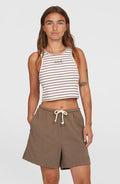 Jess Rib Tanktop | White Yarn Dye Stripe