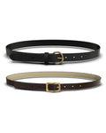 JILANE (2-Pack) BÆLTER - BLACK/HOT FUDGE - Dinvintageshop