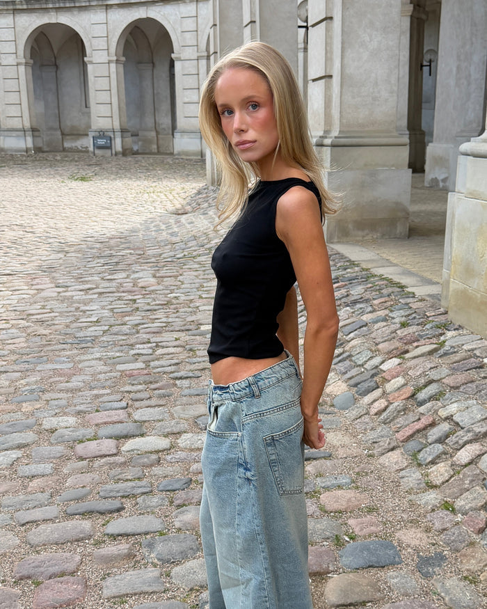 JOHANNE BOATNECK TOP - BLACK