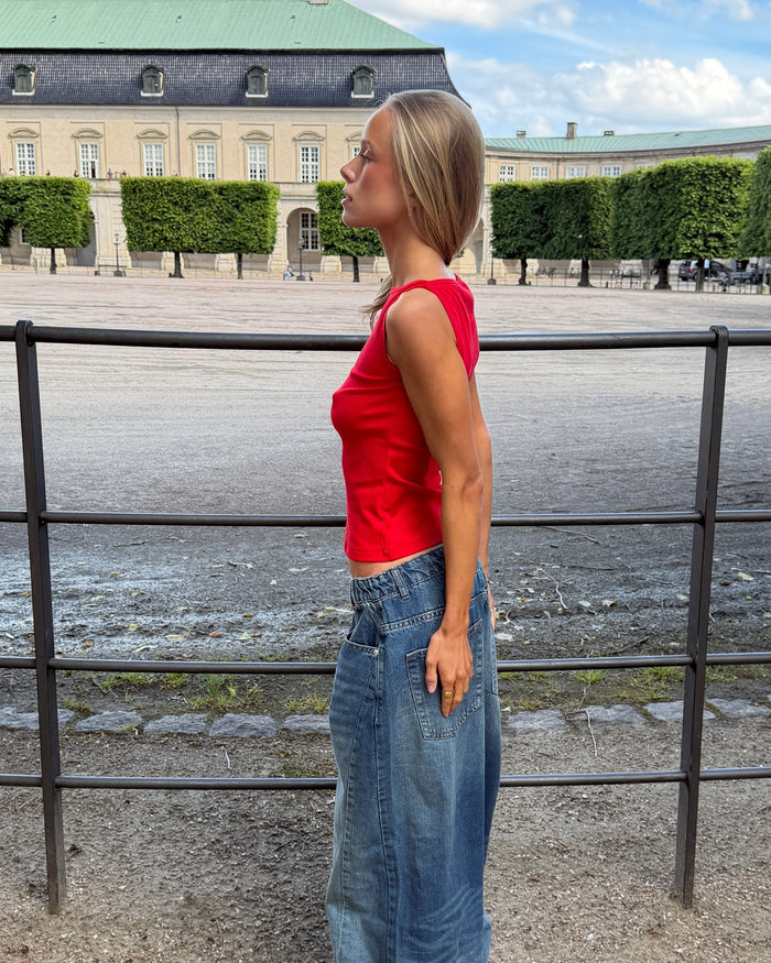 JOHANNE BOATNECK TOP - RED