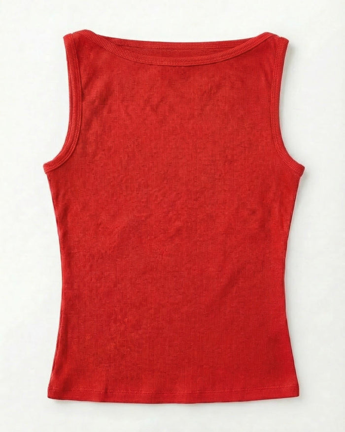JOHANNE BOATNECK TOP - RED