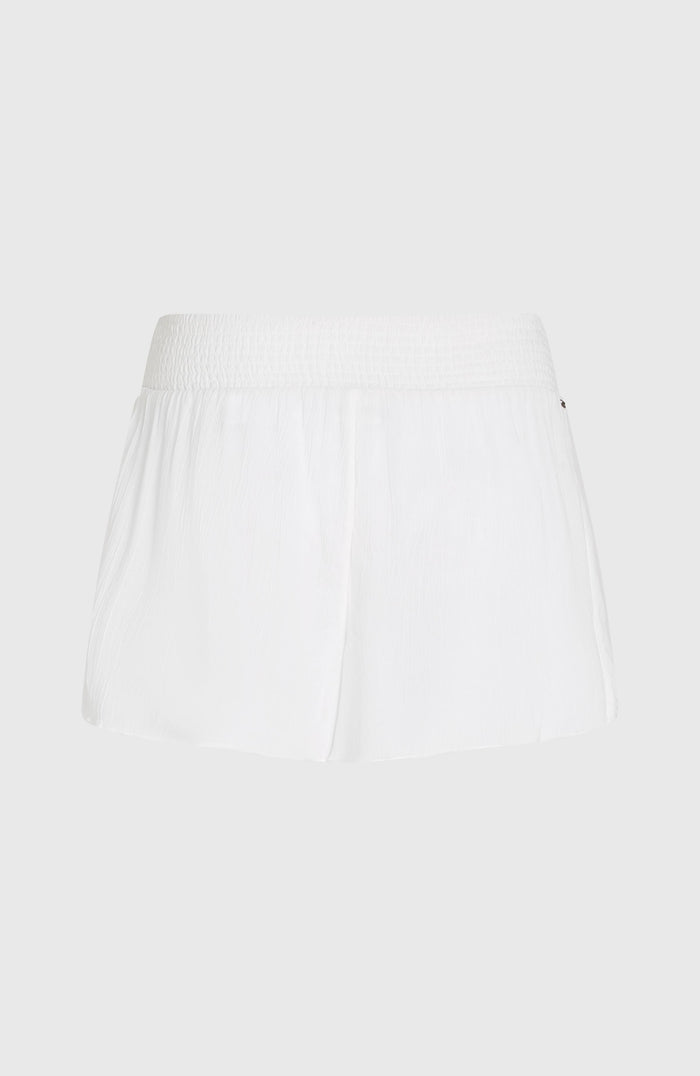 Johnny Smocked Waist Shorts | Snow White
