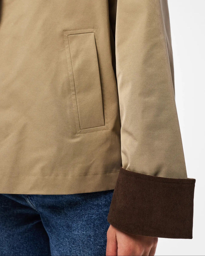 JORMA SHORT JACKET - GREIGE/HOT FUDGE - Dinvintageshop