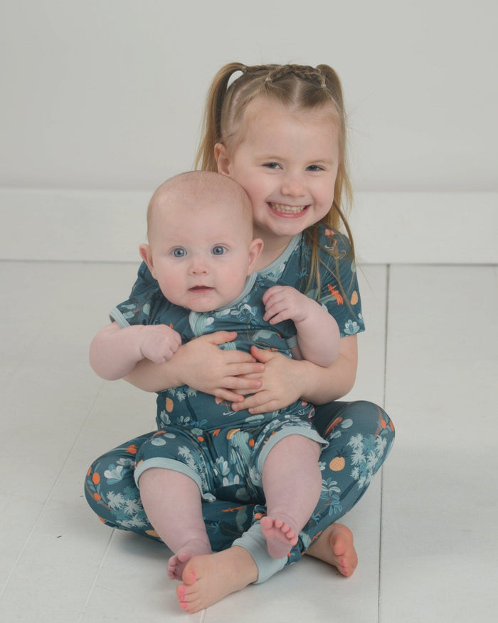 Jungle Bamboo Pajamas for Kids – Two Piece Set