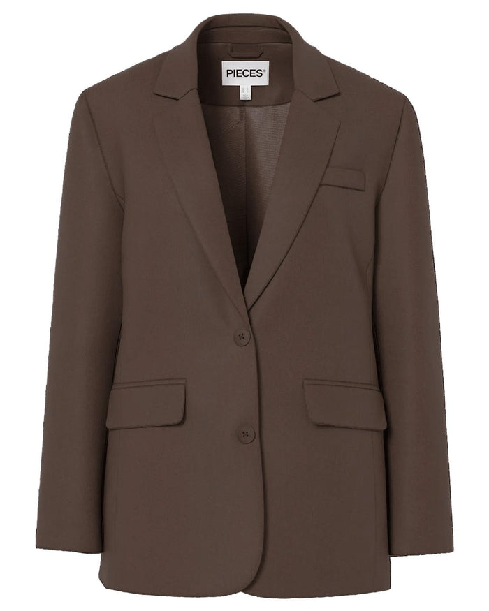 KAMIL LOOSE BLAZER - HOT FUDGE