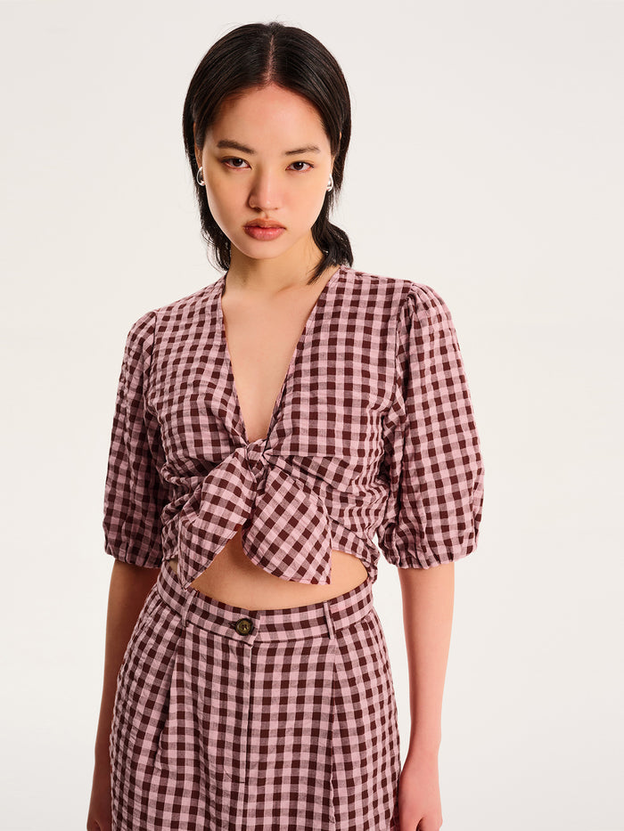 Karina Gingham Top