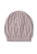Khaki Wool Cable Knit Hat