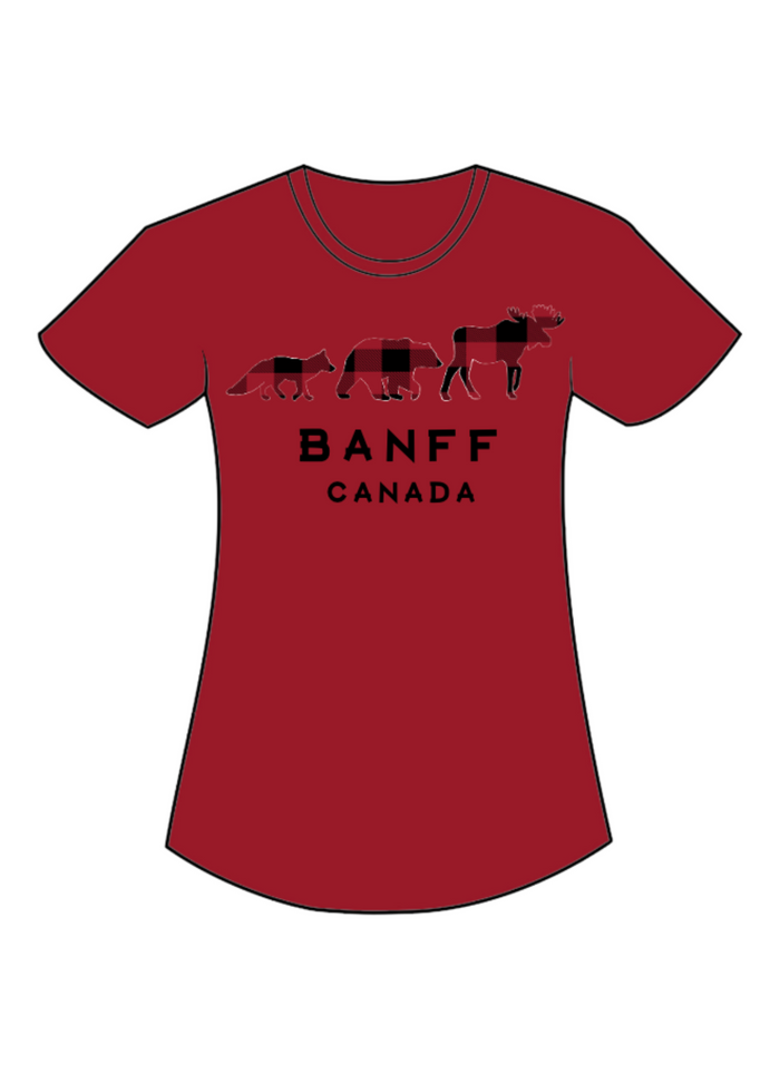 Kids Red Banff 3 Animal T-Shirt