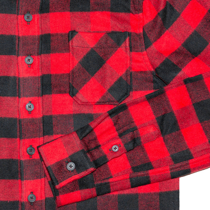 Kids Unisex Red and Black Buffalo Check Shirt