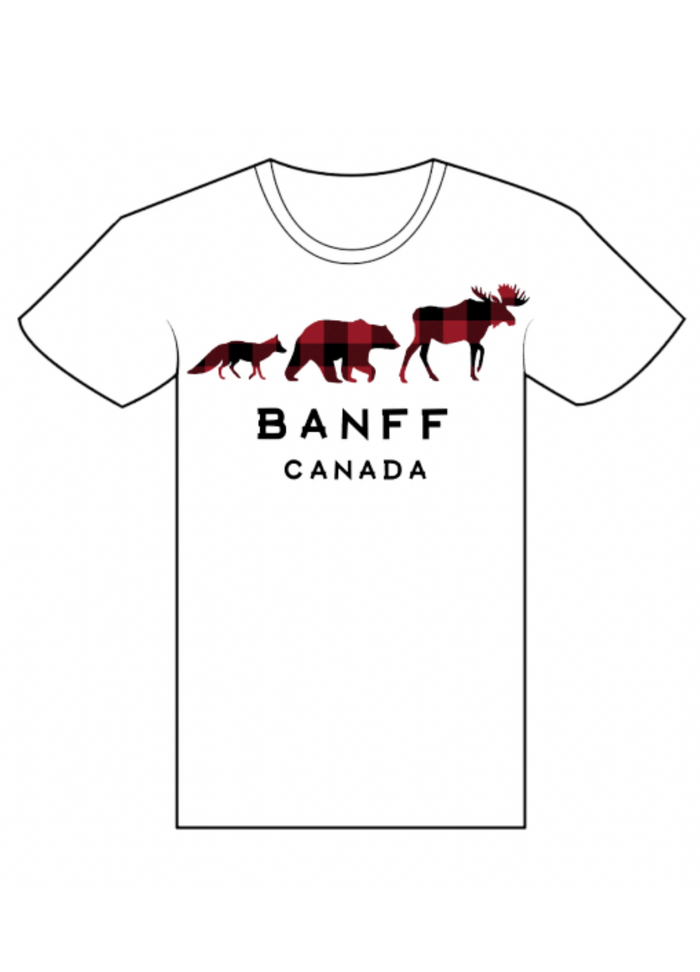 Kids White Banff 3 Animal T-Shirt