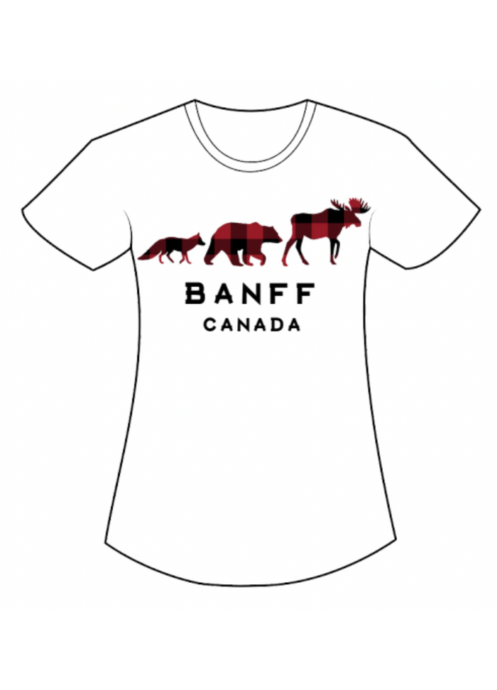 Kids White Banff 3 Animal T-Shirt