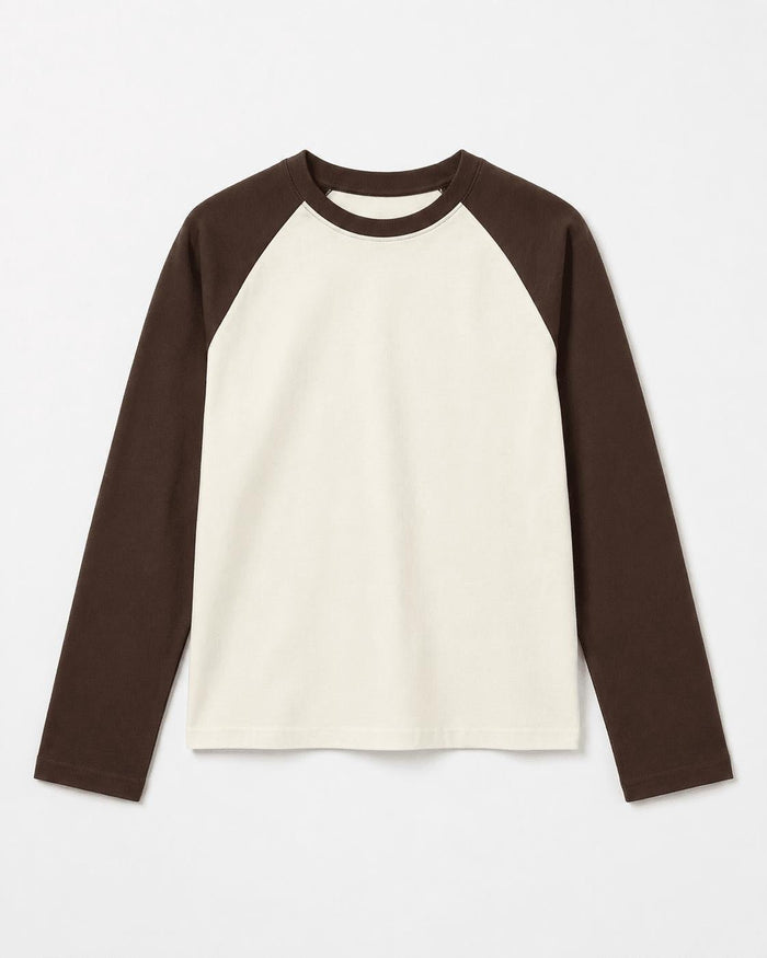 KLARA TEE - OFFWHITE/BROWN - Dinvintageshop