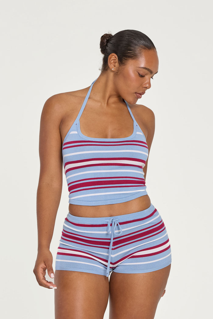 Knit Halter Tank - Stripe