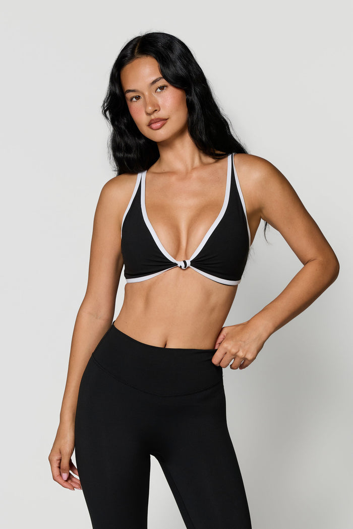 Knot Bra - Black/White