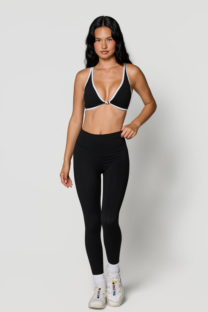 Knot Bra - Black/White