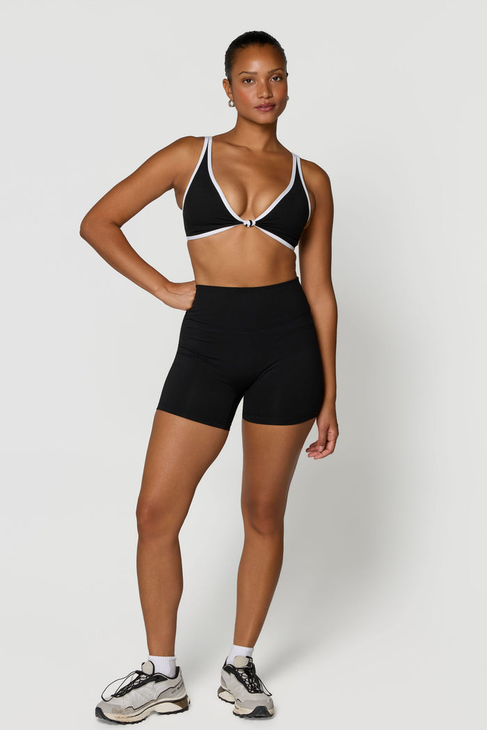 Knot Bra - Black/White