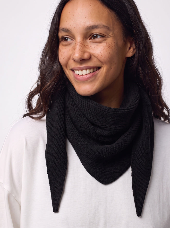 KOMMA BIG SCARF - BLACK - Dinvintageshop