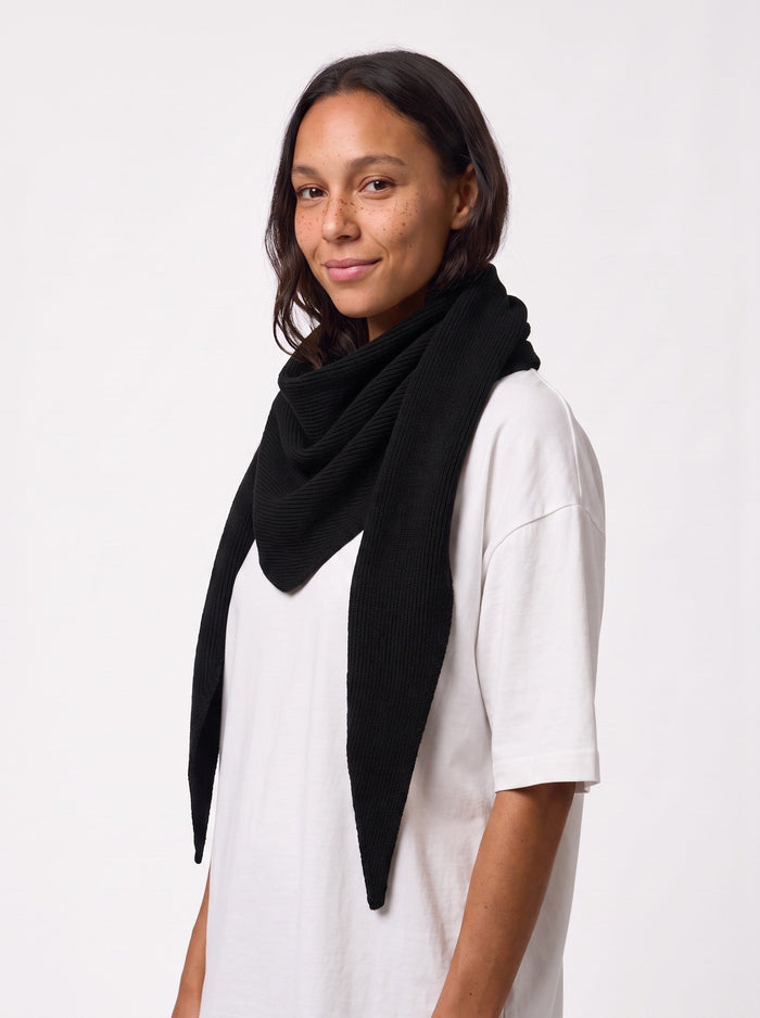 KOMMA BIG SCARF - BLACK - Dinvintageshop