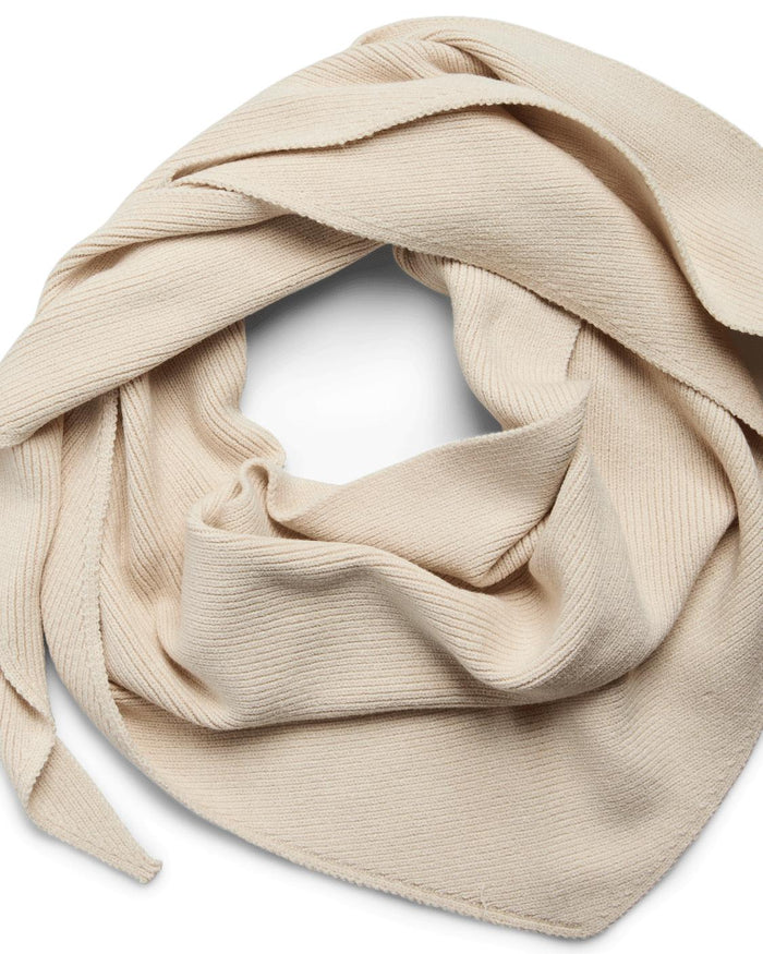 KOMMA BIG SCARF - WHITECAP GRAY