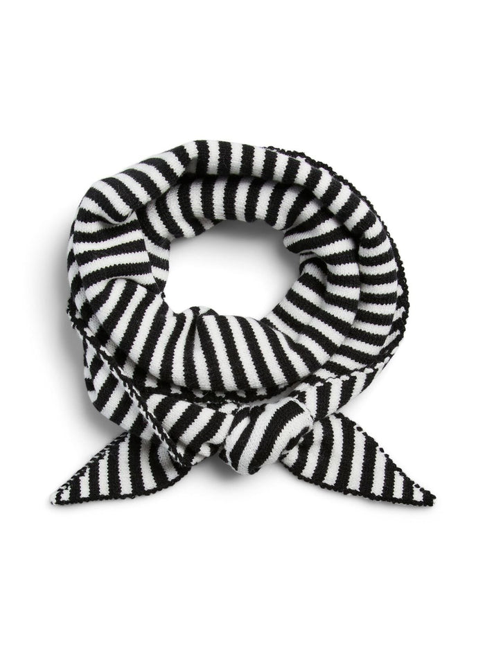KOMMA TRIANGLE SCARF - BLACK / BRIGHT WHITE - Dinvintageshop