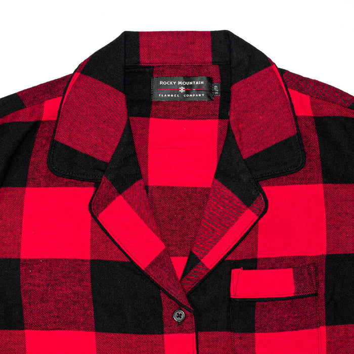 Ladies 2pc. Flannel Pyjama / Red and Black Buffalo Check