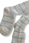 Ladies Horizontal Stripes Confetti Socks - Blue