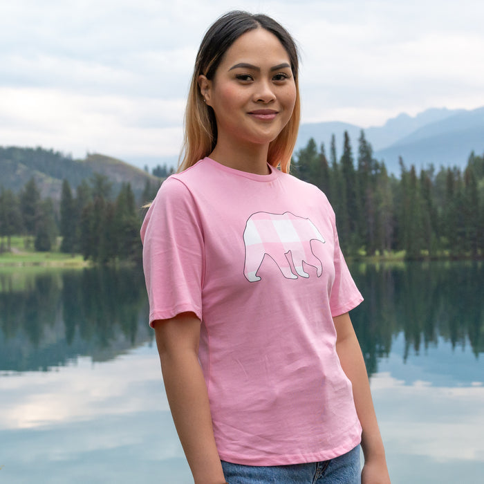 Ladies Petite Pink Bear T-Shirt