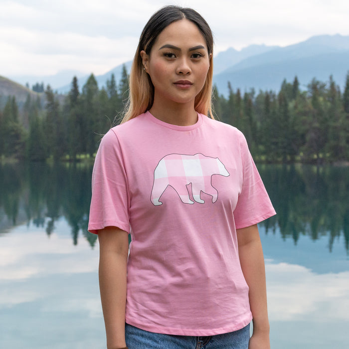 Ladies Petite Pink Bear T-Shirt