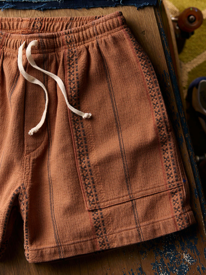 Dark Slate Gray lagos lounge short in brown