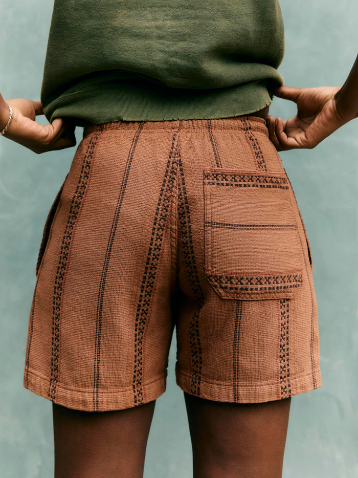 Dim Gray lagos lounge short in brown