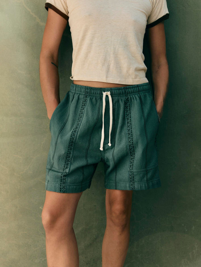 Dark Slate Gray lagos lounge short in spruce
