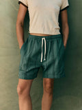 Dark Slate Gray lagos lounge short in spruce