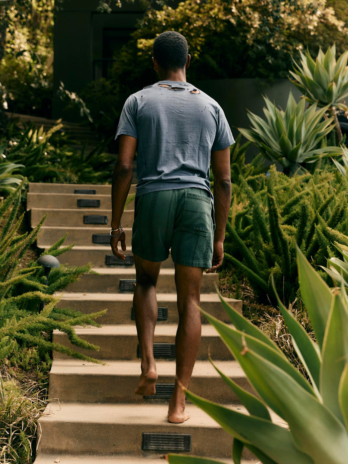 Dark Slate Gray lagos lounge short in spruce